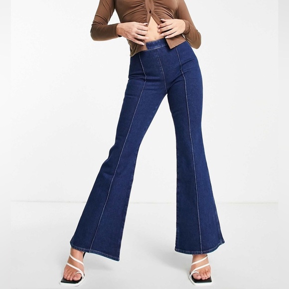 & Other Stories Denim - Stockholm Atelier & Other Stories Womens Flared Jeans Blue Sz EUR 40 Western